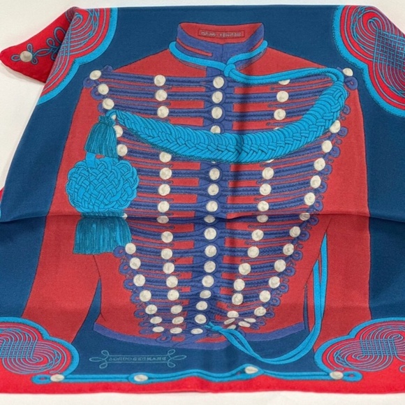 NEW Hermes Limited Edition Brandebourgs Small Silk Scarf